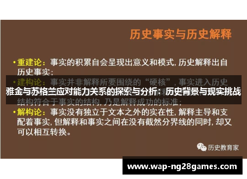 雅金与苏格兰应对能力关系的探索与分析：历史背景与现实挑战