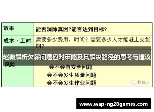 赵鹏解析欠薪问题应对策略及其解决路径的思考与建议