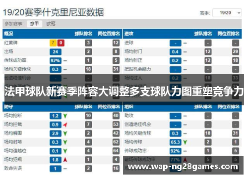 法甲球队新赛季阵容大调整多支球队力图重塑竞争力